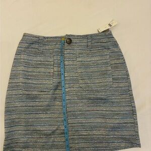 Blue Tweed Women's Skirt